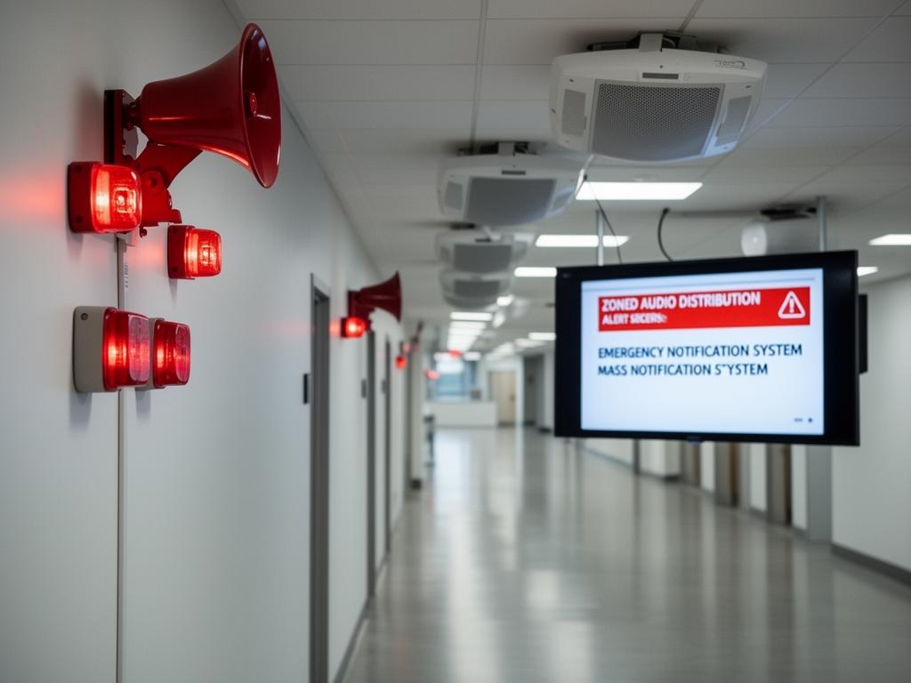 Enterprise mass notification speakers and facility-wide paging system